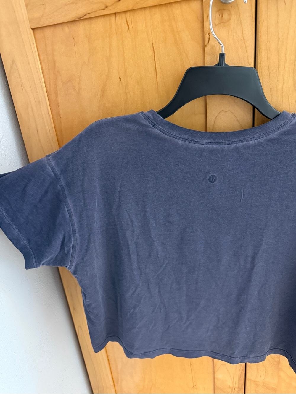 Lululemon Cates Tee Cropped *Fade Sublimado Pigment Dye Cadet Blue Size 8 - Picture 9 of 11